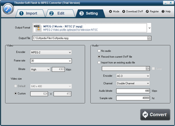 ThunderSoft Flash to MPEG Converter screenshot 3