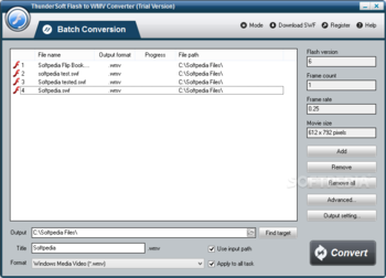 ThunderSoft Flash to WMV Converter screenshot 6