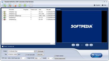 ThunderSoft GIF to SWF Converter screenshot