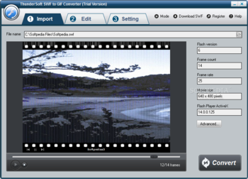 ThunderSoft SWF to GIF Converter screenshot