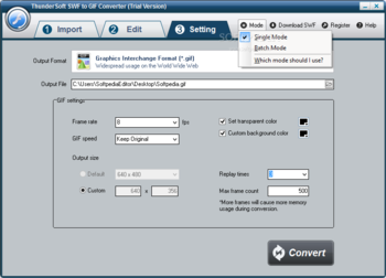ThunderSoft SWF to GIF Converter screenshot 3