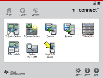 TI Connect screenshot