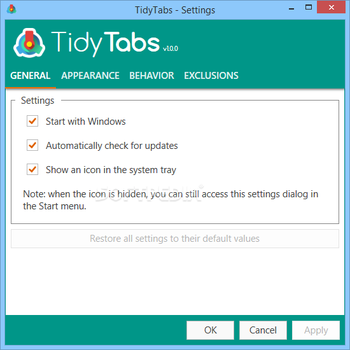 TidyTabs screenshot 3