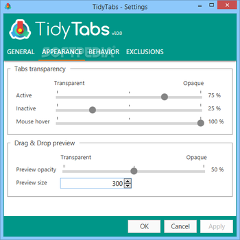 TidyTabs screenshot 4