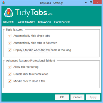 TidyTabs screenshot 5