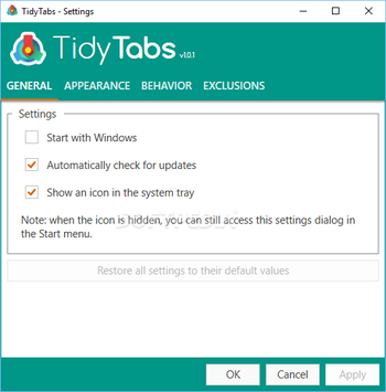 TidyTabs Portable screenshot 2