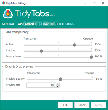TidyTabs Portable screenshot 3