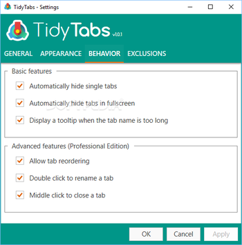 TidyTabs Portable screenshot 4