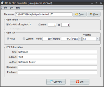 TIF to PDF Converter screenshot