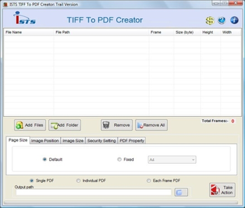TIFF into PDF Software screenshot