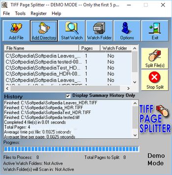 TIFF Page Splitter screenshot