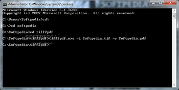 TIFF To PDF Convert Command Line screenshot