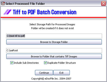 Tiff to PDF screenshot