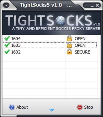 TightSocks5 screenshot 2