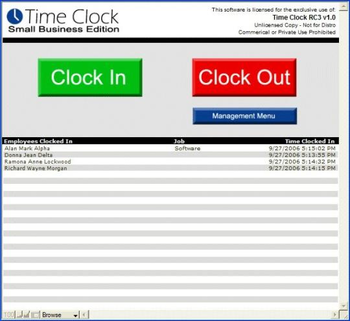Time Clock SBE screenshot