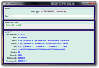 Time Parsing screenshot