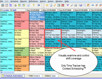Time Tracker Scheduling Software screenshot