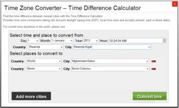 Time Zone Converter - Time Difference Calculator screenshot