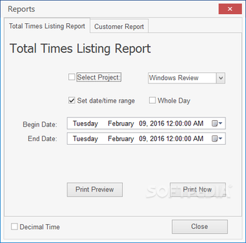 TimeBillingWindow screenshot 6