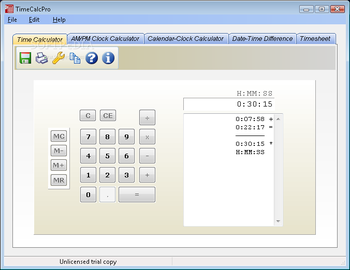 TimeCalcPro screenshot