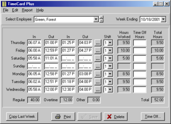 TimeCard Plus screenshot 2