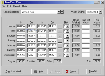 TimeCard Plus screenshot 3