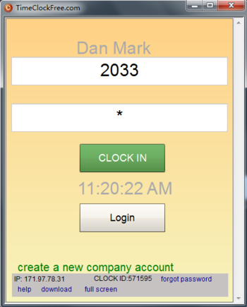 TimeClockFree screenshot