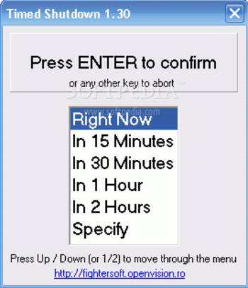Timed Shutdown screenshot