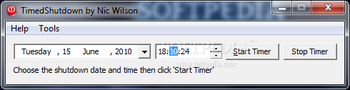 TimedShutdown screenshot