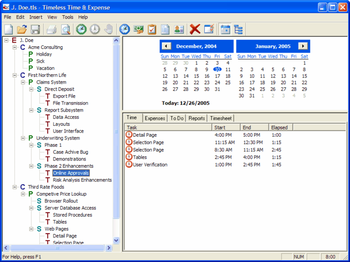 Timeless Time and Expense Personal screenshot