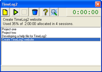 TimeLog2 screenshot