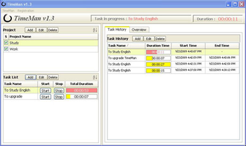 TimeMan screenshot