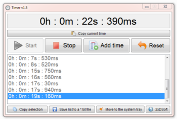 Timer screenshot