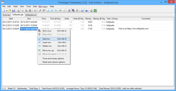 TimeSage Timesheets Free Edition screenshot 6