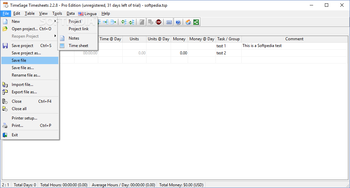 TimeSage Timesheets Pro Edition screenshot 3