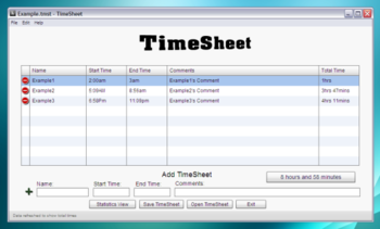 TimeSheet screenshot
