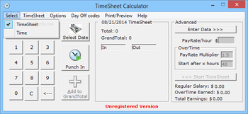 TimeSheet Calculator screenshot 2
