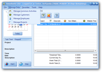 Timesheets Lite screenshot 2