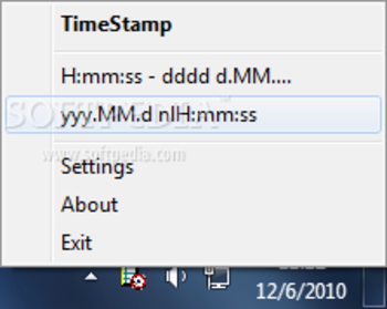 TimeStamp screenshot
