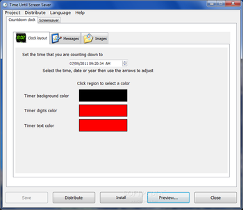 TimeUntil ScreenSaver Maker Professional screenshot