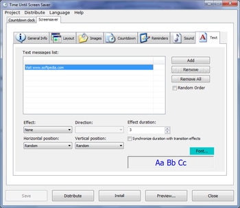 TimeUntil ScreenSaver Maker Professional screenshot 10