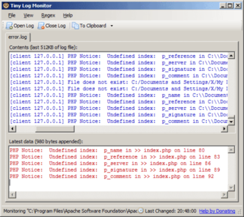 Tiny Log Monitor screenshot