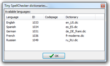 Tiny SpellChecker Portable screenshot