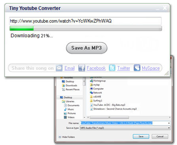 Tiny Youtube Converter screenshot