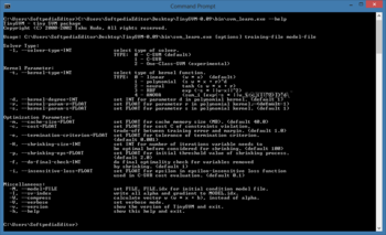 TinySVM screenshot