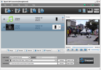 Tipard 3GP Converter screenshot