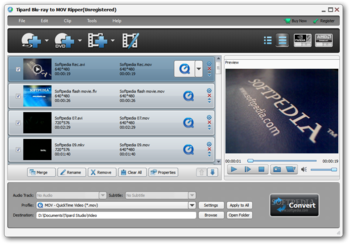 Tipard Blu-ray to MOV Ripper screenshot