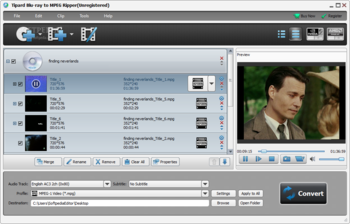 Tipard Blu-ray to MPEG Ripper screenshot