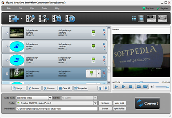 Tipard Creative Zen Video Converter screenshot