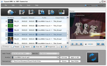 Tipard DVD to 3GP Converter screenshot